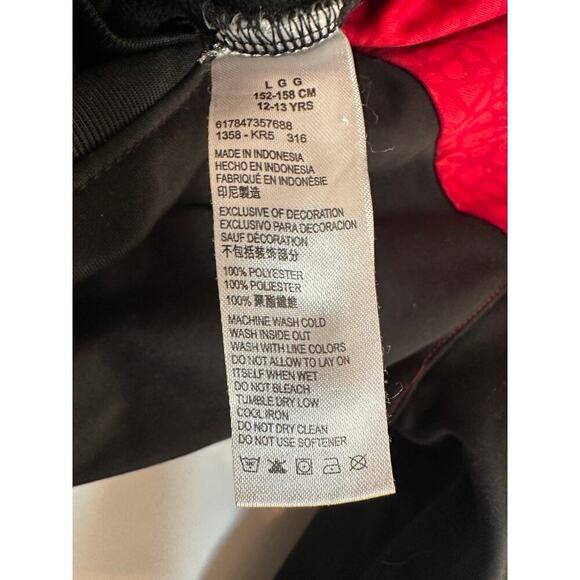 Air Jordan Nike Kids Size Large 12-13 yo Red Black Zip Therma Fit Hoodie FLAWED - Picture 6 of 11